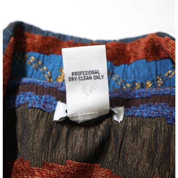 Vintage Graff Size S Mixed Media Jacket Art-To-Wear Blue Red Brown - Picture 10 of 10